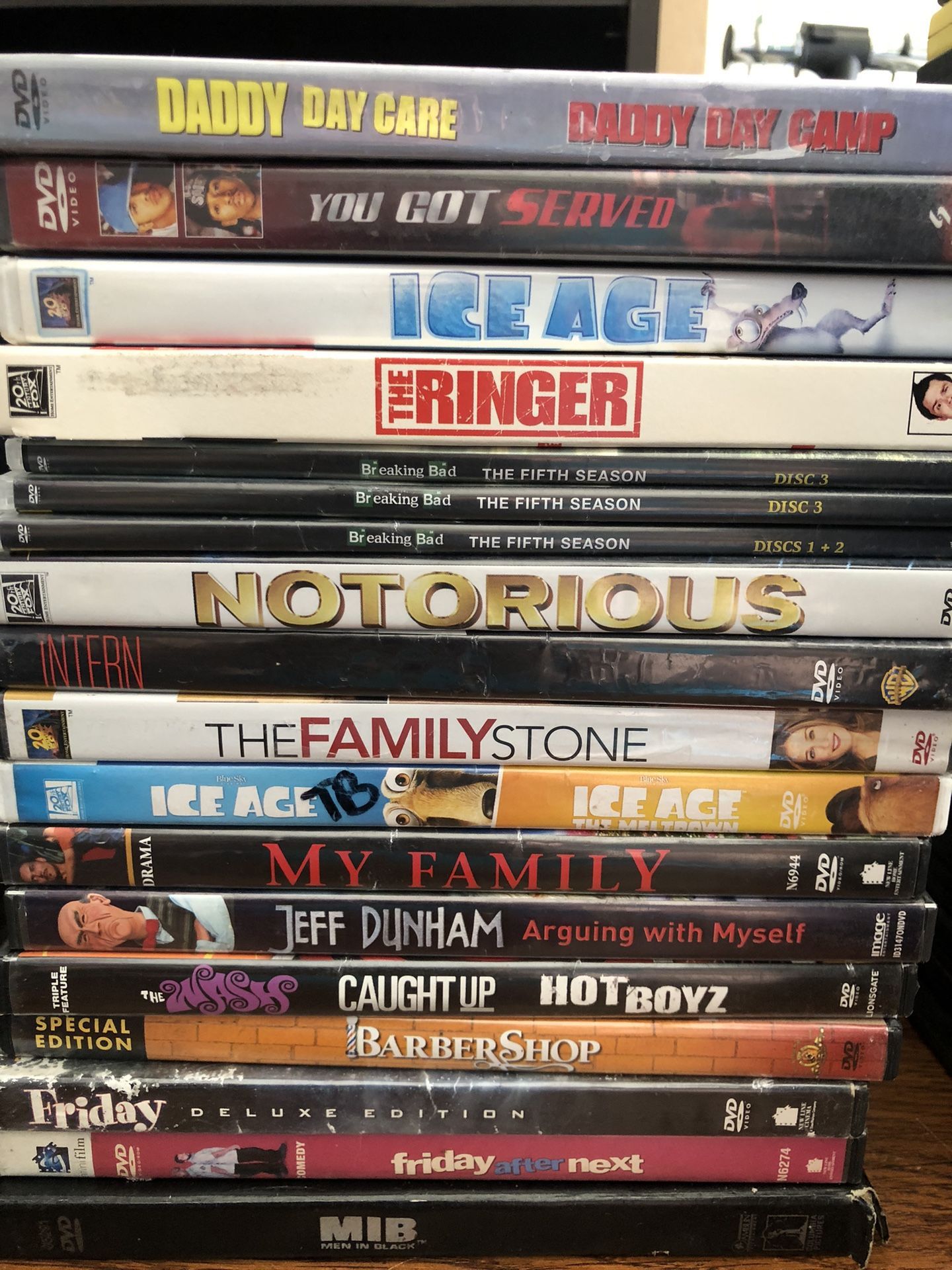 16 DVDS   $2. Ea. 
