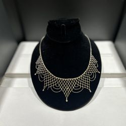 14K Women’s Braided Ball Necklace 18inch (Ajustable) 