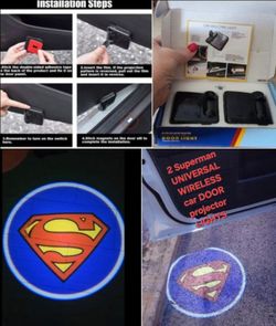 Superman Wireless universal Car Door Projector Lights – Set of 2