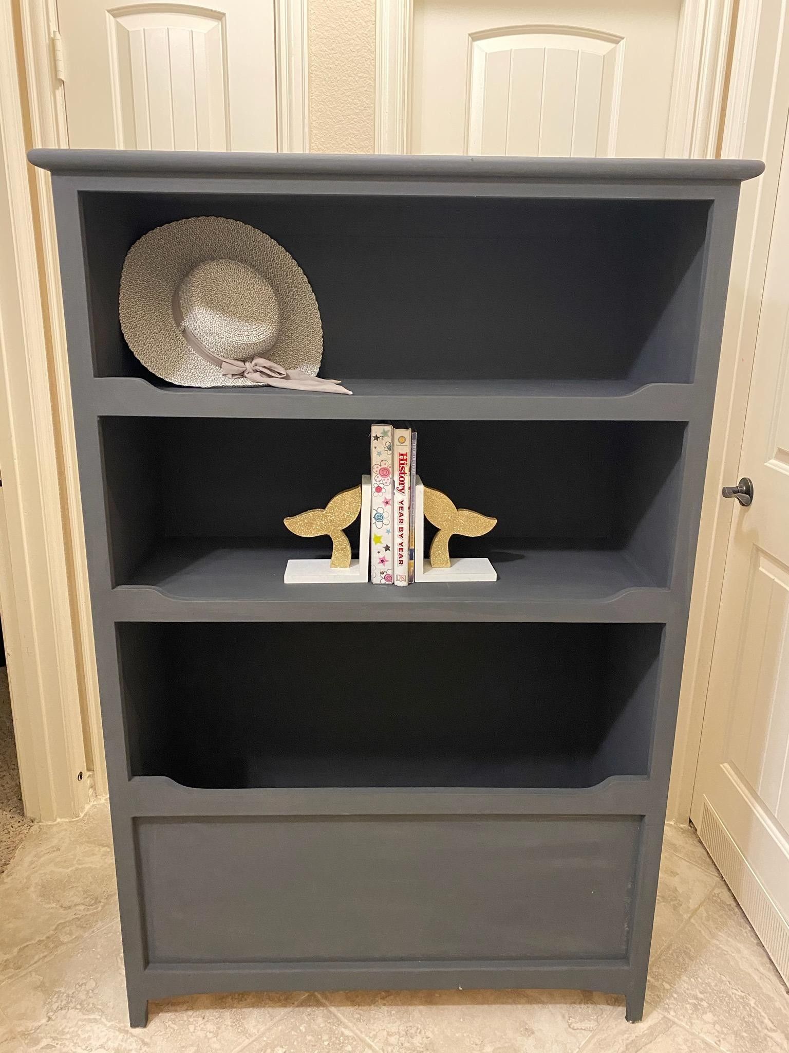 Modern Charcoal Bookcase or Toybox