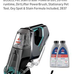 BISSELL Pet Stain Eraser PowerBrush Deluxe Portable Carpet Cleaner 