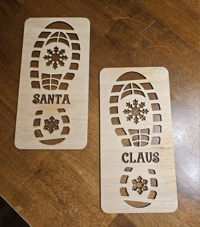 Santa Boot Print Stencil 