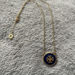 Tory Burch Blue Pendant Necklace 