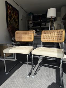 Rattan Dining Chairs, 2
