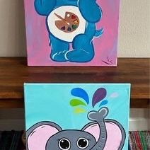 Paintings for Childrens Room Decorations $3 each or $5 for Both xox