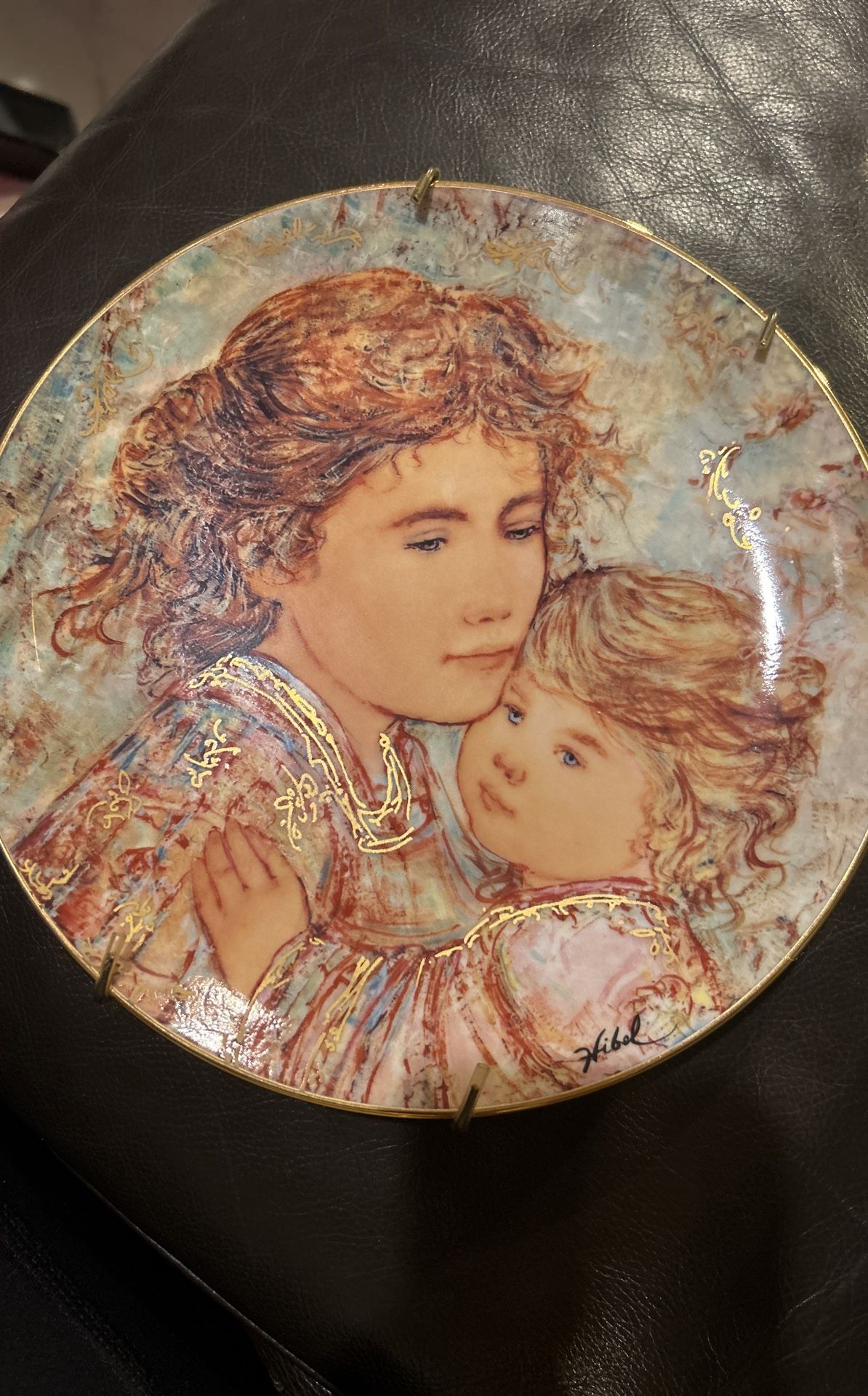 Edna Hibel Porcelain Plate