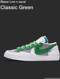 Nike Blazer Low Sacai Medium Grey/Classic Green - Size 10