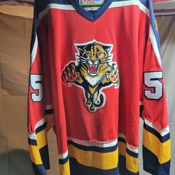 ED JOVANOVSKI Florida Panthers CCM Vintage 90s Made In Canada NHL Jersey Size XL