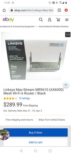 Linksys Max Streams Mr9610 Mesh WI Fi Router 