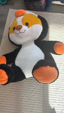 Giant corgi with panda costume