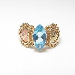 Coleman Co. Blackhills Gold w Natural London Blue Topaz