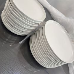 Off White Plate Set Of 12 Dinner And Dessert 