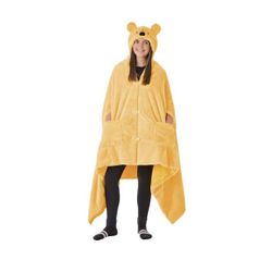 DISNEY Winnie The Pooh Adult Hooded Blanket 