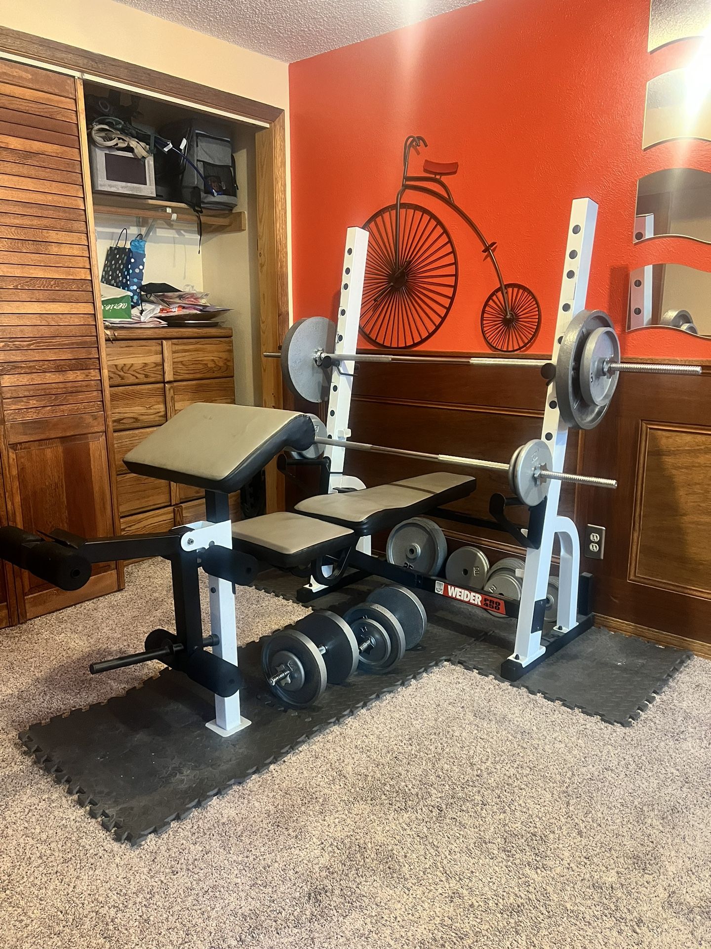 Workout Bench With Weights!