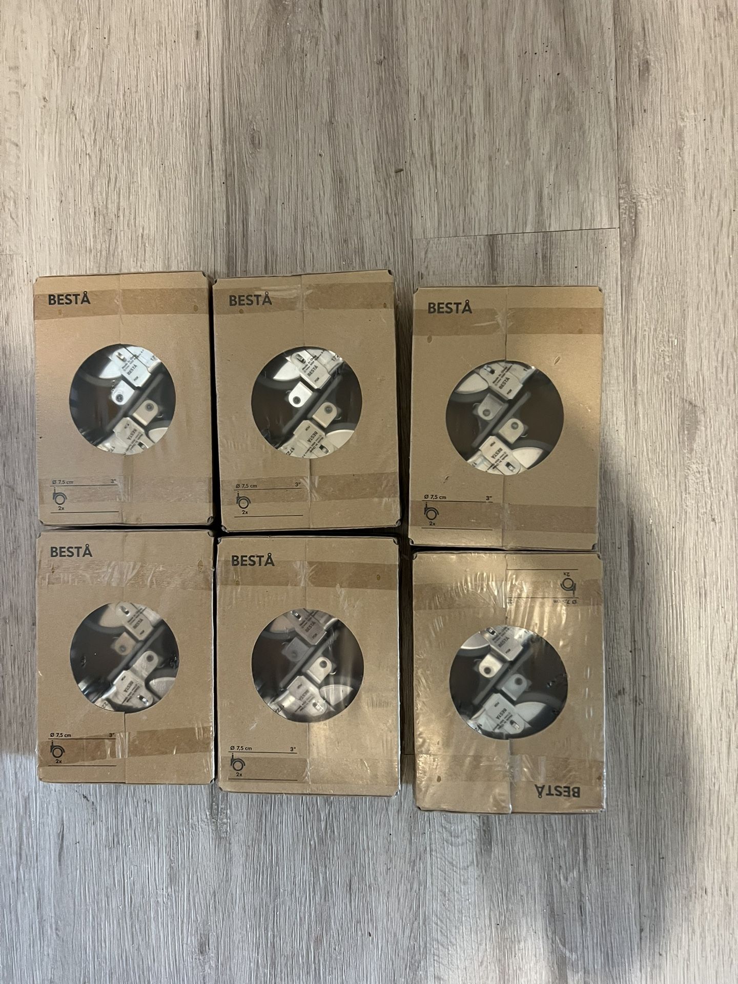 Ikea Casters With Stopper 3” New!