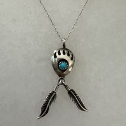 Sterling Silver Necklace With Pendant 