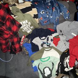 16 pcs Preowned & new boys size 4T. The two sets of pjs are brand new. All in excellent or new condition located off lake mead and Simmons area. Wonde