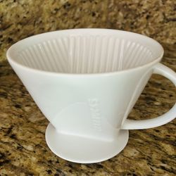 Starbucks White Ceramic Pour Over Coffee Mug Brewer
