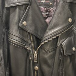  Vintage Xpert Performance Gear Genuine Leather “biker” Jacket  