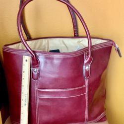 FAUX LEATHER BAG, LAPTOP POCKET, GREAT GIFT (SALE)