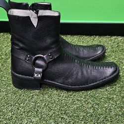 Cesare Paciotti Genuine Leather Boots Woven Zip Men's Size 8