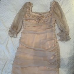 Lovers and Friends Feminine Mini Dress - Small Blush