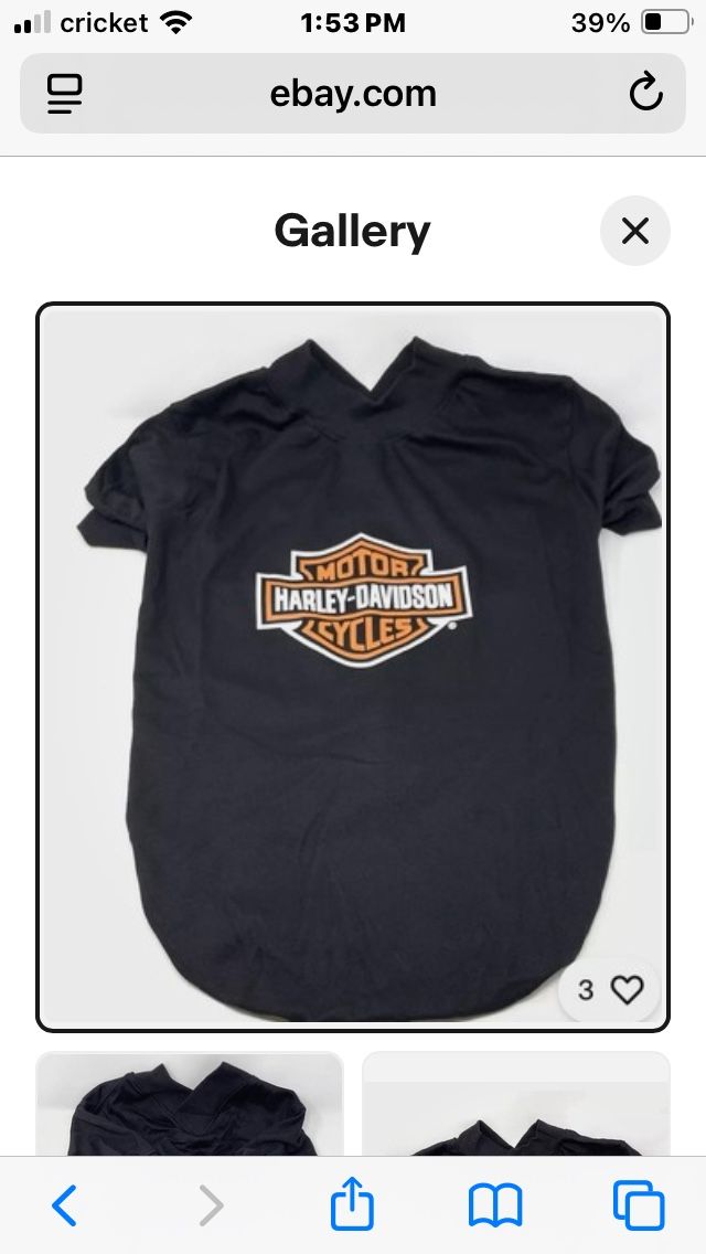 Harley Davidson Logo Dog Shirt XS