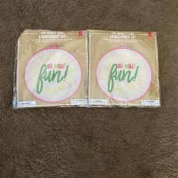 2 Embroidery Kit New In Package