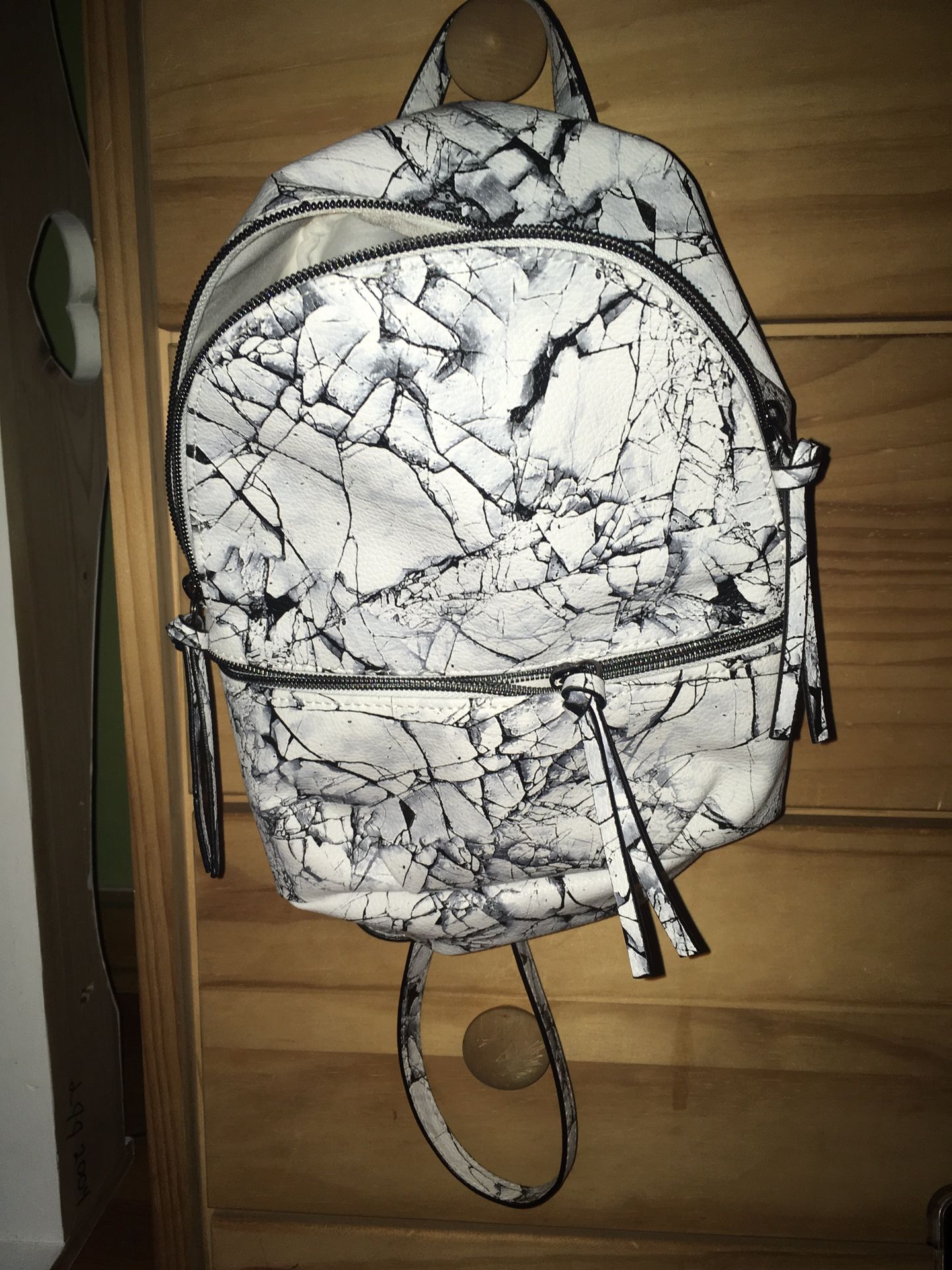 Black and White Mini Backpack