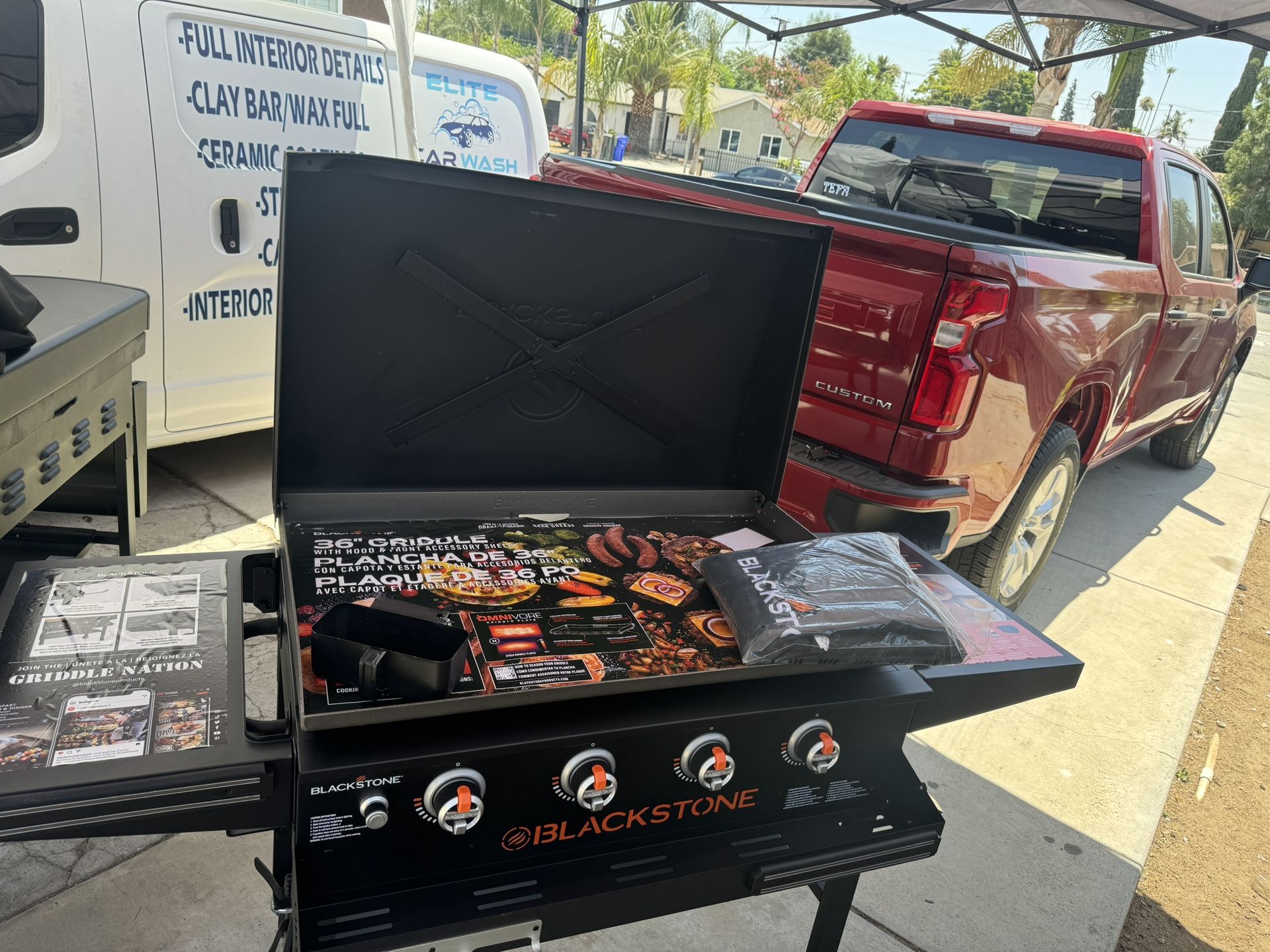 Costco Direct Blackstone 36in. Griddle with Hood & Front Shelf