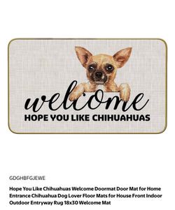 Chihuahua Door Mat 18x30