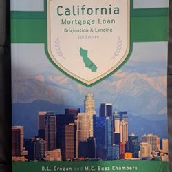 California Mortage Loan Origination & Lending 5th Edition for Sale 

$60.00