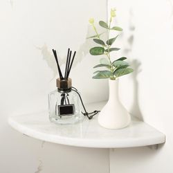 White Marble Corner Shelf - NEW!