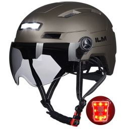 New S/M ILM Adult Bike Helmet with USB Rechargeable Led front and back light
