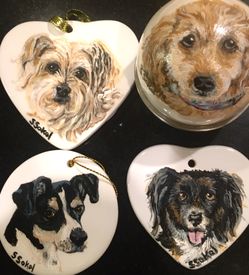 Pet Artwork - Custom Handpainted Mugs, Ornaments, Tiles, And Canvas