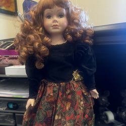 Seymour Mann Porcelain Fall Collection Doll New Retails $160