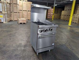NSF 24 ins 2 top burner12 ins griddle Range oven TC-R24-12MG