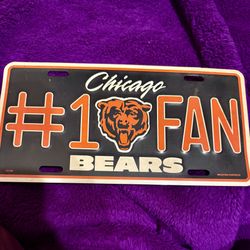 BEARS #1 FAN LICENSE PLATE Full Size