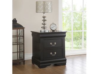 Louis Philippe Black Nightstand