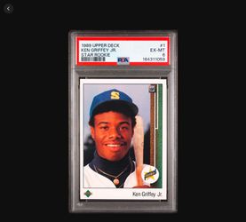 1989 UPPER DECK 1 KEN GRIFFEY JR. STAR ROOKIE - PSA 6