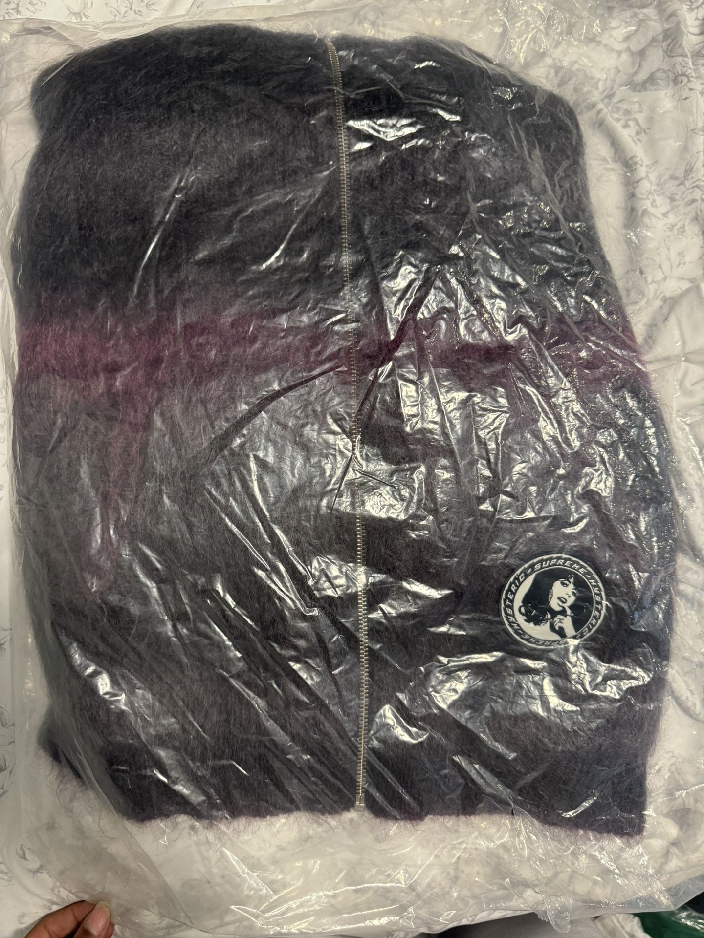 Supreme Hysteric Glamour Mohair Zip Up Hooded Sweater