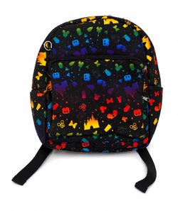 Disney Parks Icons Mini Backpack Rainbow Print Black Travel School Bag Unisex