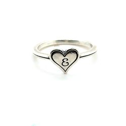 James Avery Delicate Heart Initial E Ring