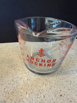 Anchor glass measuring cup