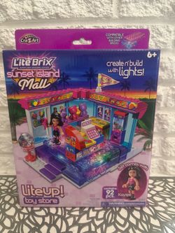 Cra-Z-Art Lite Brix Sunset Island Mall Toy Store Set