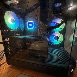 Gaming PC Computer With Ultragear Monitors And Mount 4070 i9 32gb Ram