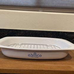 Blue Cornflower Corningware p-21 with oven rack