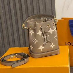 Fashion Designer NOE NANO Cowhide Cowhide Bucket Bag Shoulder Crossbody Bag Mini Women's