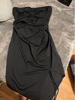 Black midi cut out tight dress