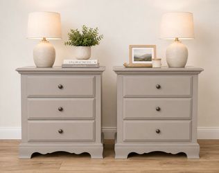 Solid wood nightstands (pair)